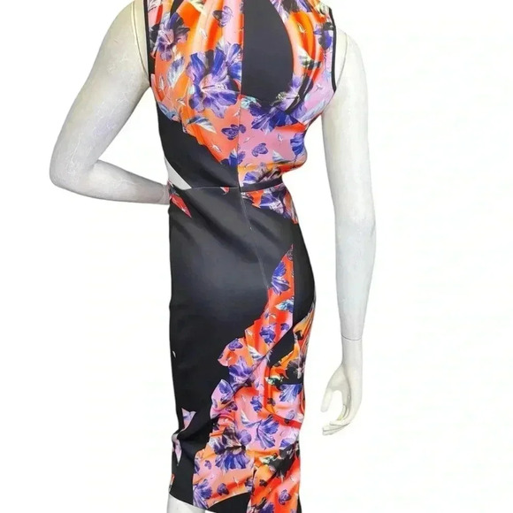 CLOVER CANYON Neoprene Multicolor Printed Stretch Women’s Mini Dress S D5 - Picture 9 of 14